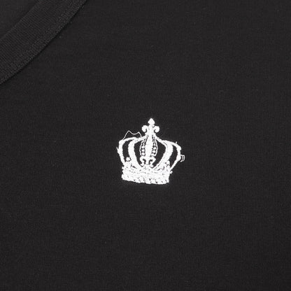 クラウン刺繍 Vネック Tシャツ
