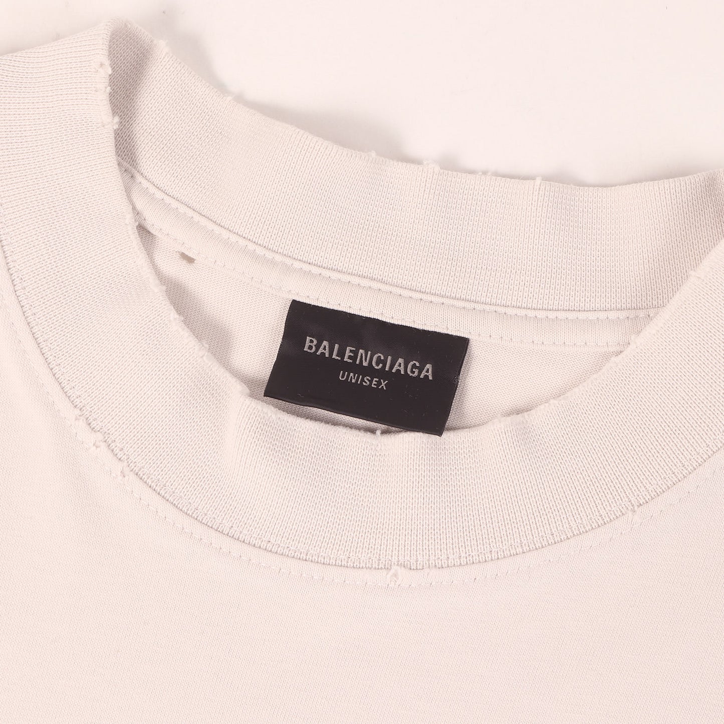 24SS ダメージ加工 ステンシルロゴ オーバーサイズ Tシャツ