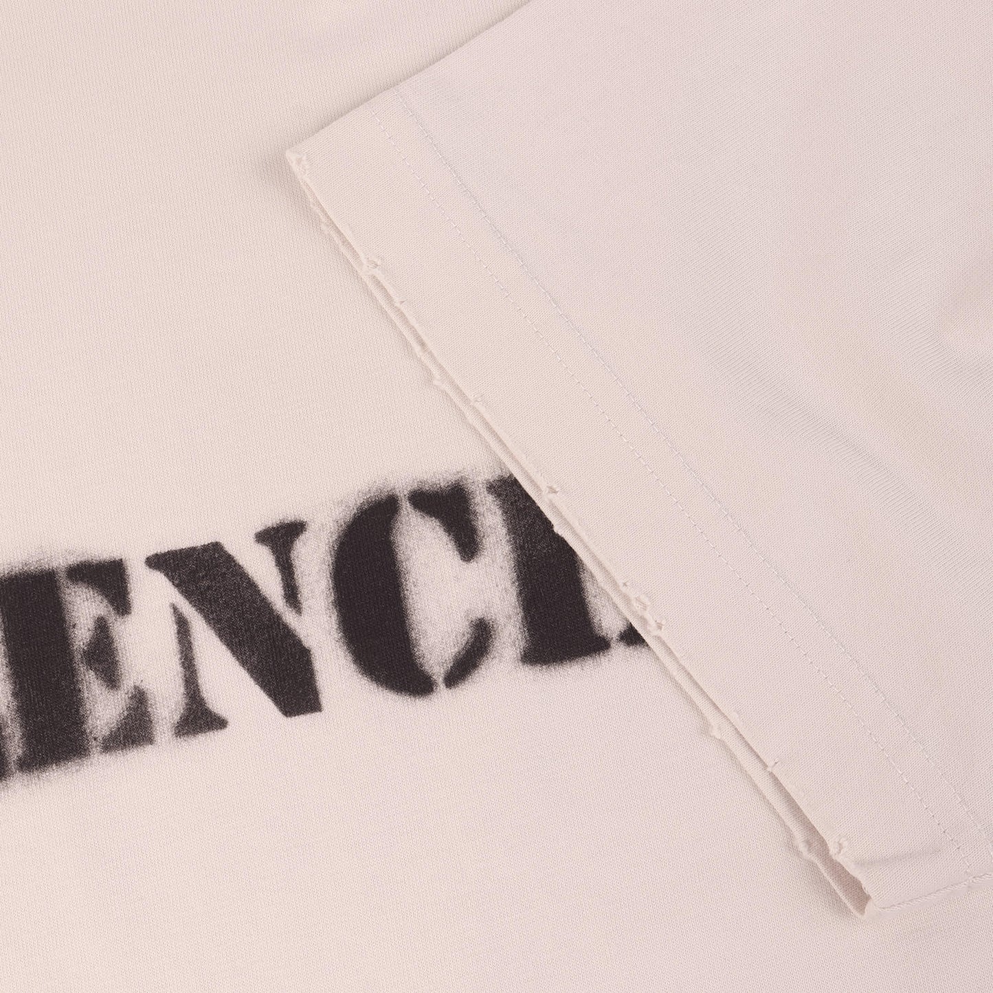 24SS ダメージ加工 ステンシルロゴ オーバーサイズ Tシャツ