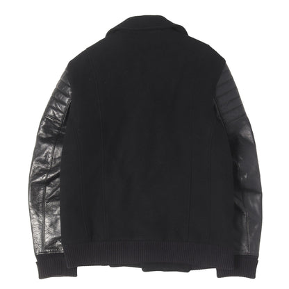 00s ライトニング 袖レザー メルトン ライダースジャケット (Lightning Riders / ML-JKT)
