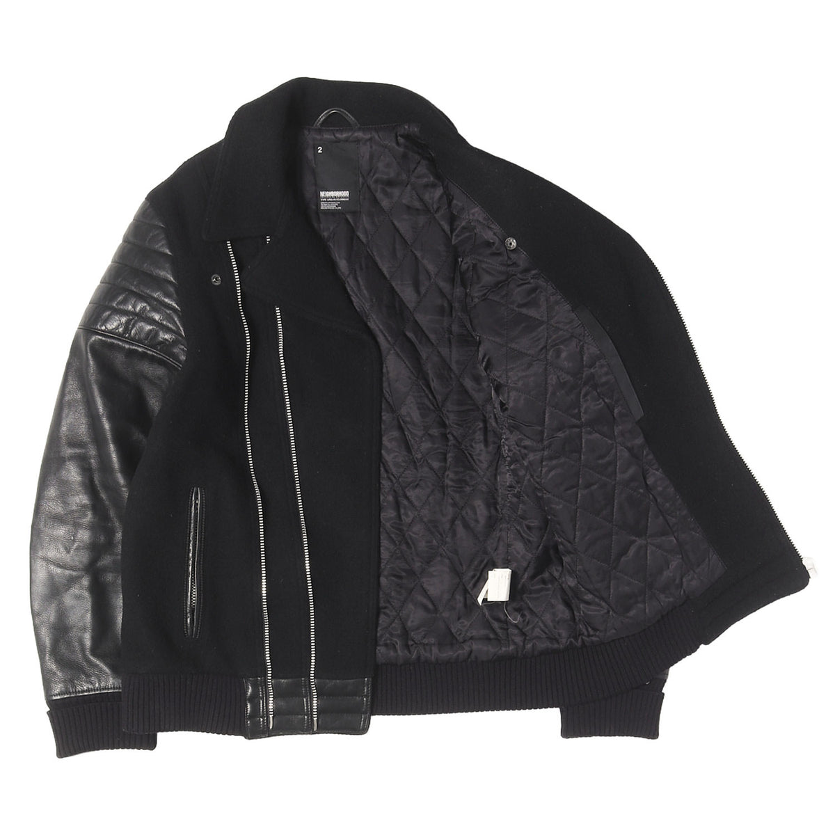 00s ライトニング 袖レザー メルトン ライダースジャケット (Lightning Riders / ML-JKT)