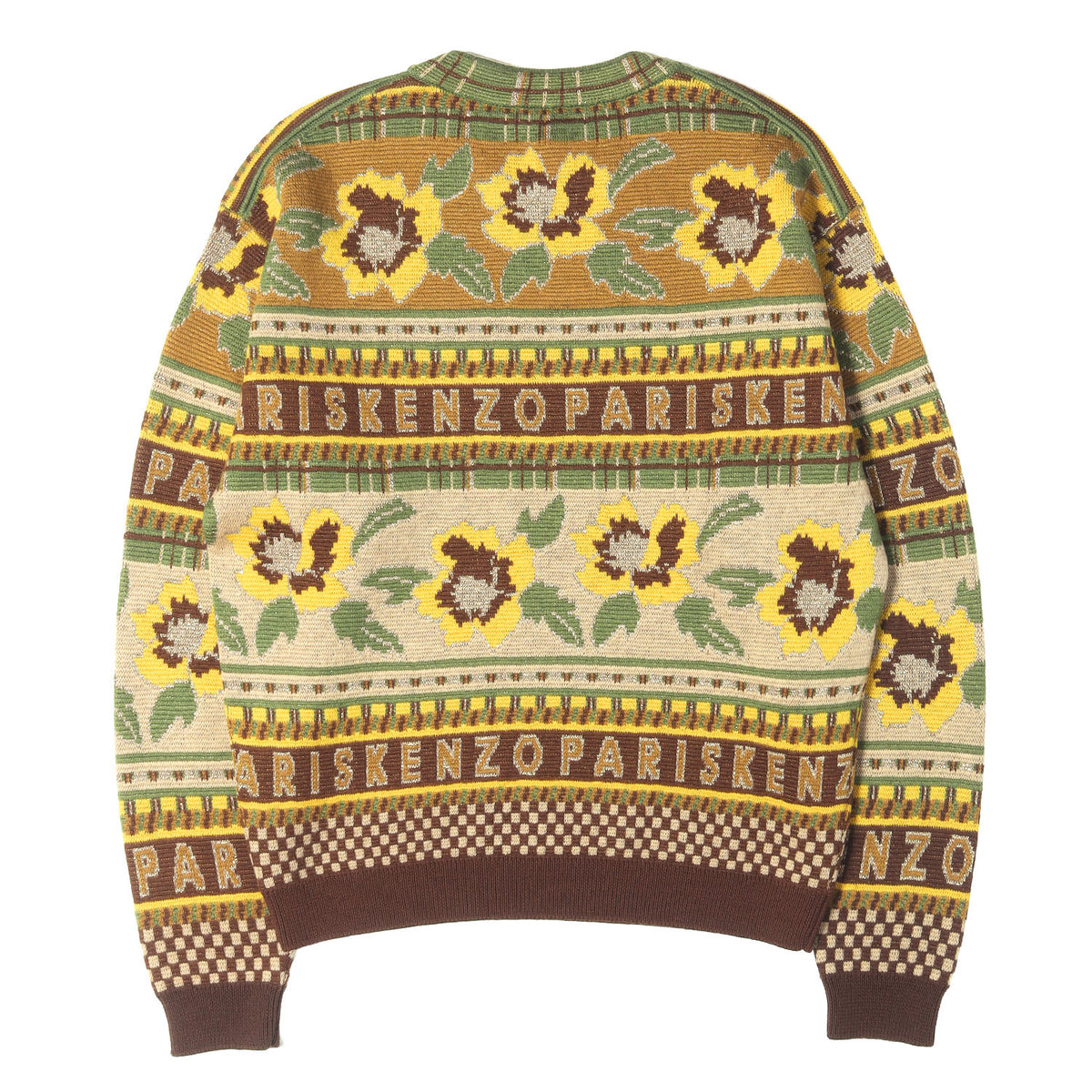 23AW フラワー柄 フェアアイル ウールニット セーター(Fairisle Crew Jumper)