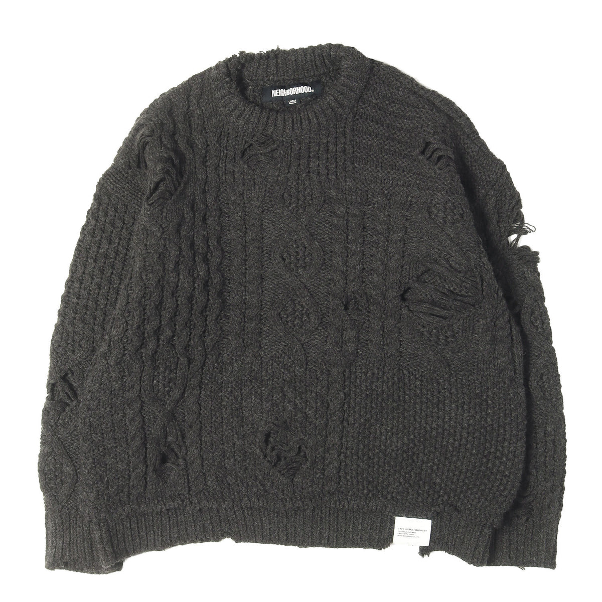 23AW サベージ加工 パッチワーク ニット セーター(PATCHWORK SAVAGE SWEATER)