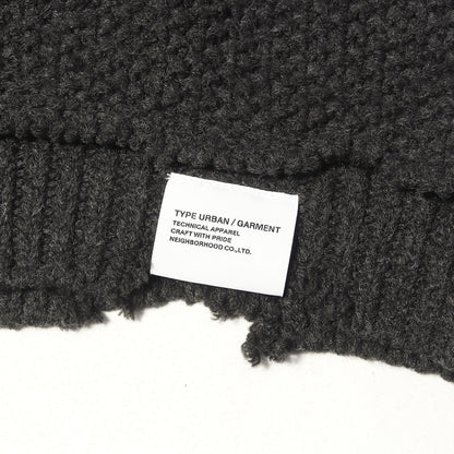 23AW サベージ加工 パッチワーク ニット セーター(PATCHWORK SAVAGE SWEATER)