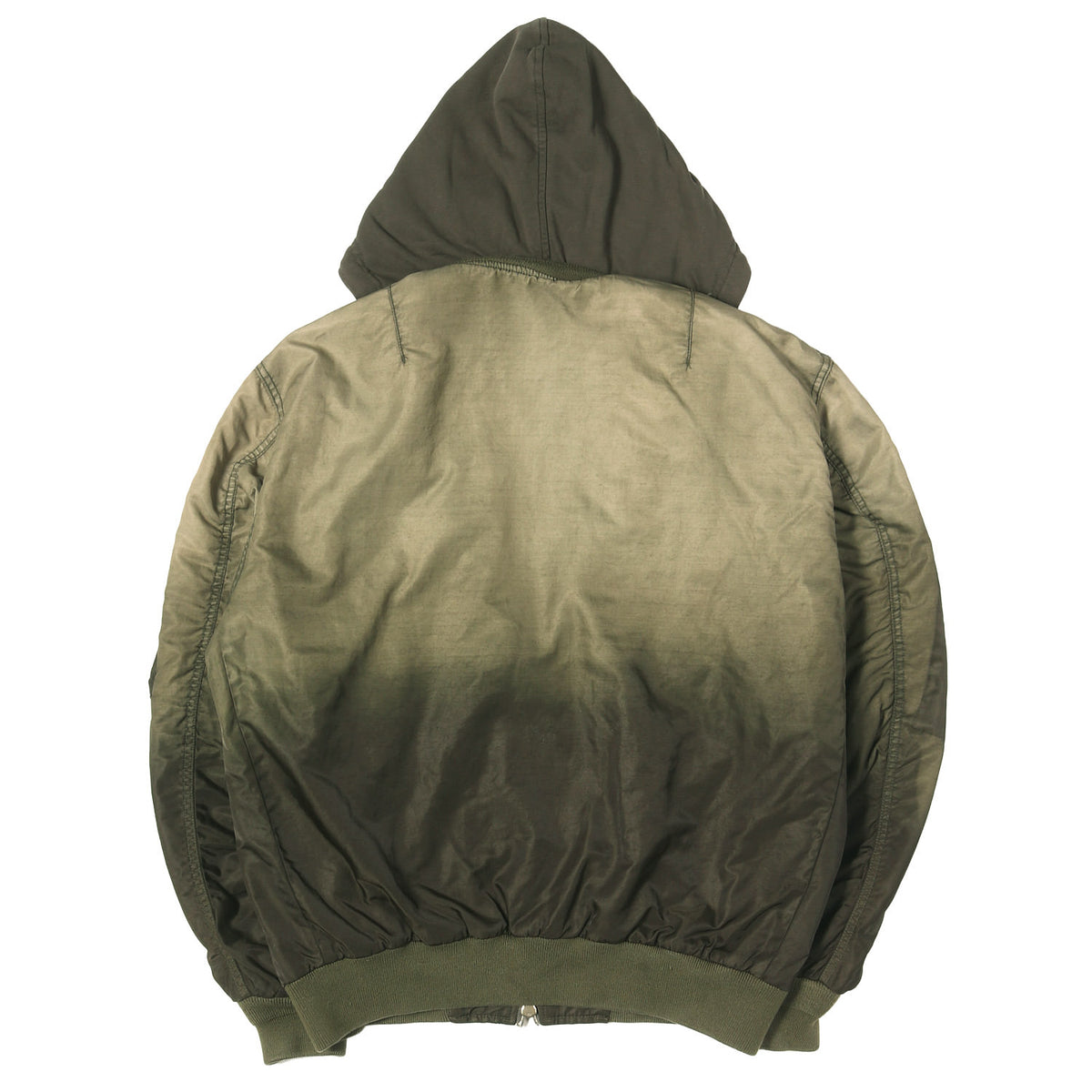 フード付き グラデーションフェード加工 MA-1 ボンバージャケット(J-COMMON)
