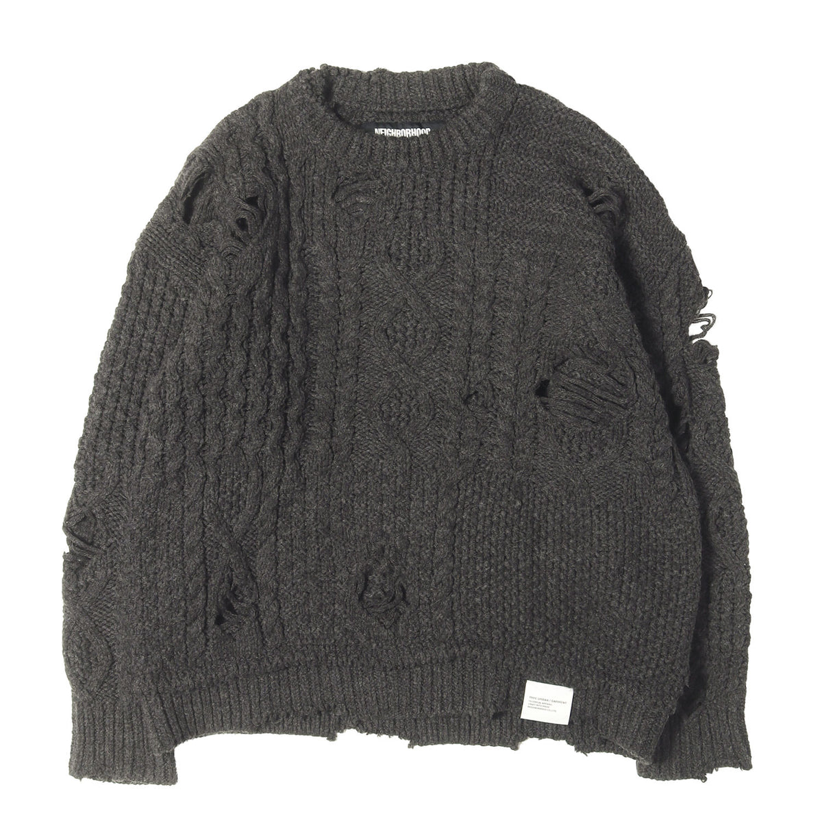 23AW サベージ加工 パッチワーク ニット セーター(PATCHWORK SAVAGE SWEATER)