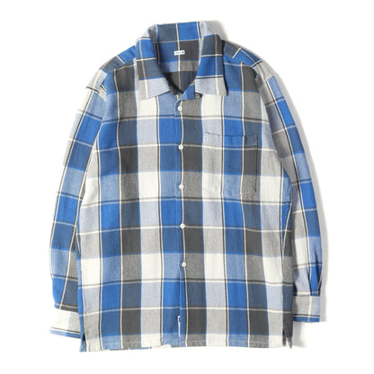 21AW オープンカラー ヘビー チェックネルシャツ(CHECK NEL SHIRT)
