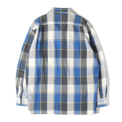 21AW オープンカラー ヘビー チェックネルシャツ(CHECK NEL SHIRT)
