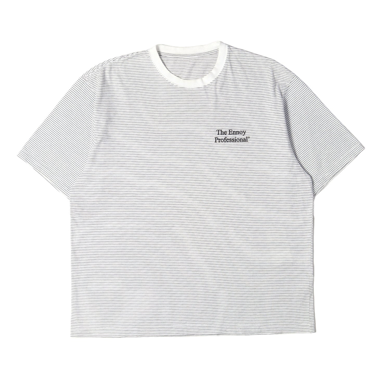 22SS ロゴ刺繍 ボーダー クルーネック Tシャツ
