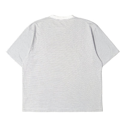 22SS ロゴ刺繍 ボーダー クルーネック Tシャツ