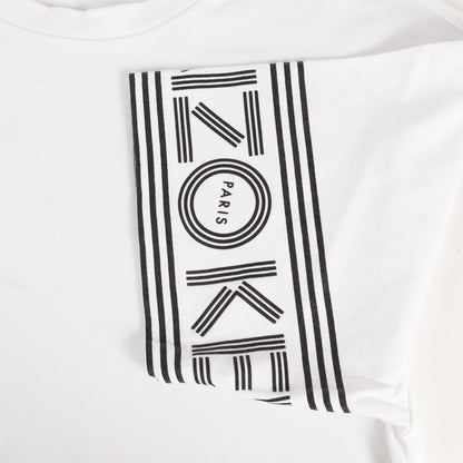 袖ロゴ クルーネック Tシャツ