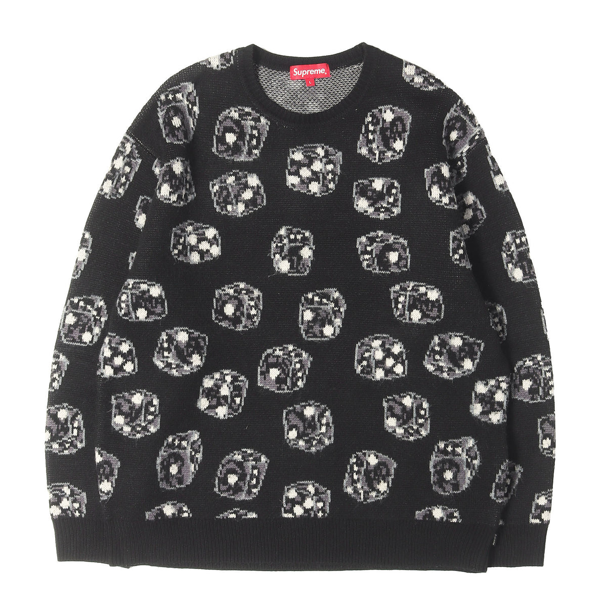 22AW ダイス柄 クルーネック ニット セーター(Dice Sweater)