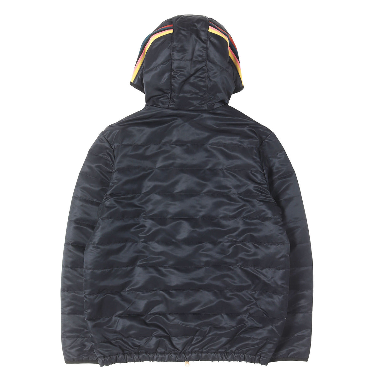 22AW フード マルチストライプ ナイロン 中綿ジャケット