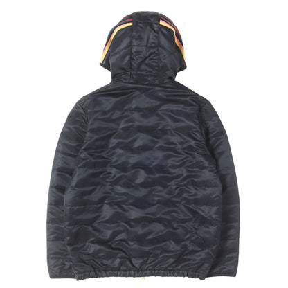 22AW フード マルチストライプ ナイロン 中綿ジャケット