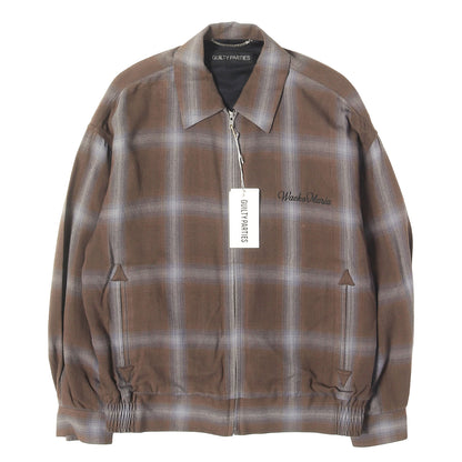 24SS オンブレチェック レーヨン スイングトップ / ジャケット(50'S JACKET)