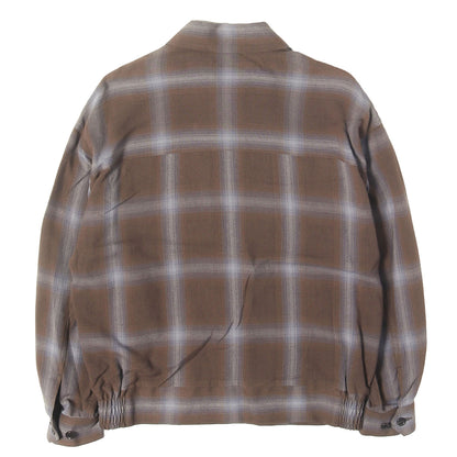 24SS オンブレチェック レーヨン スイングトップ / ジャケット(50'S JACKET)