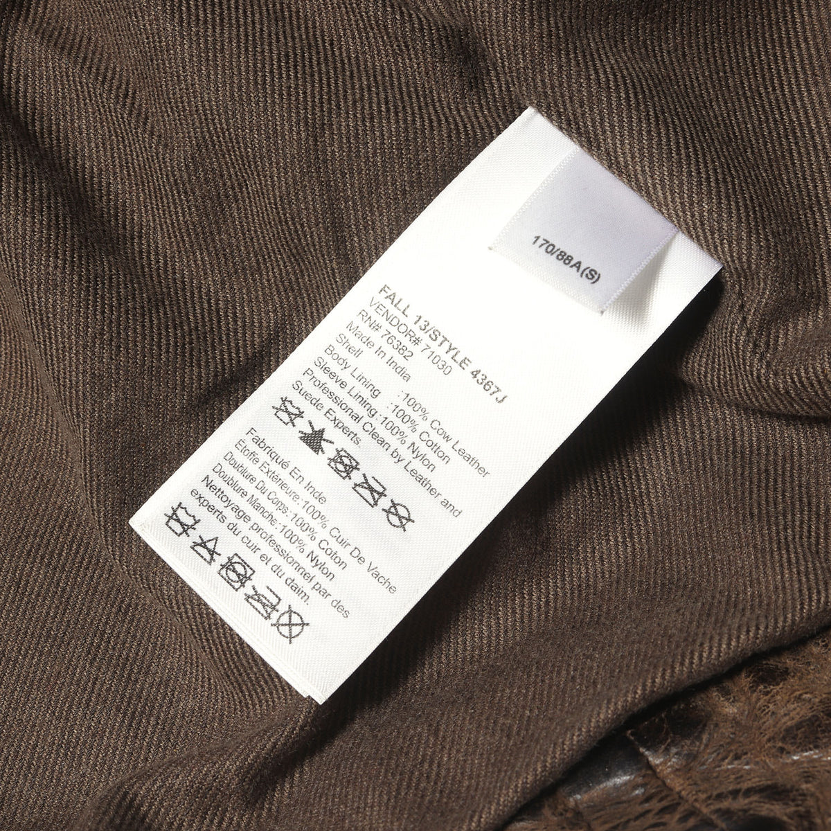 ヴィンテージ加工 カウレザー ジャケット