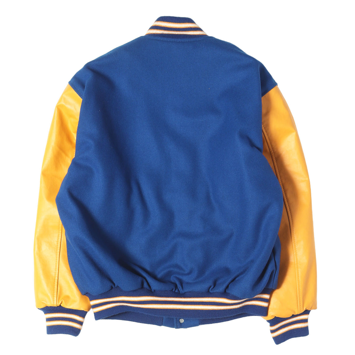 袖フェイクレザー メルトンウール スタジャン (Varsity Wool Leather Jacket) USA製
