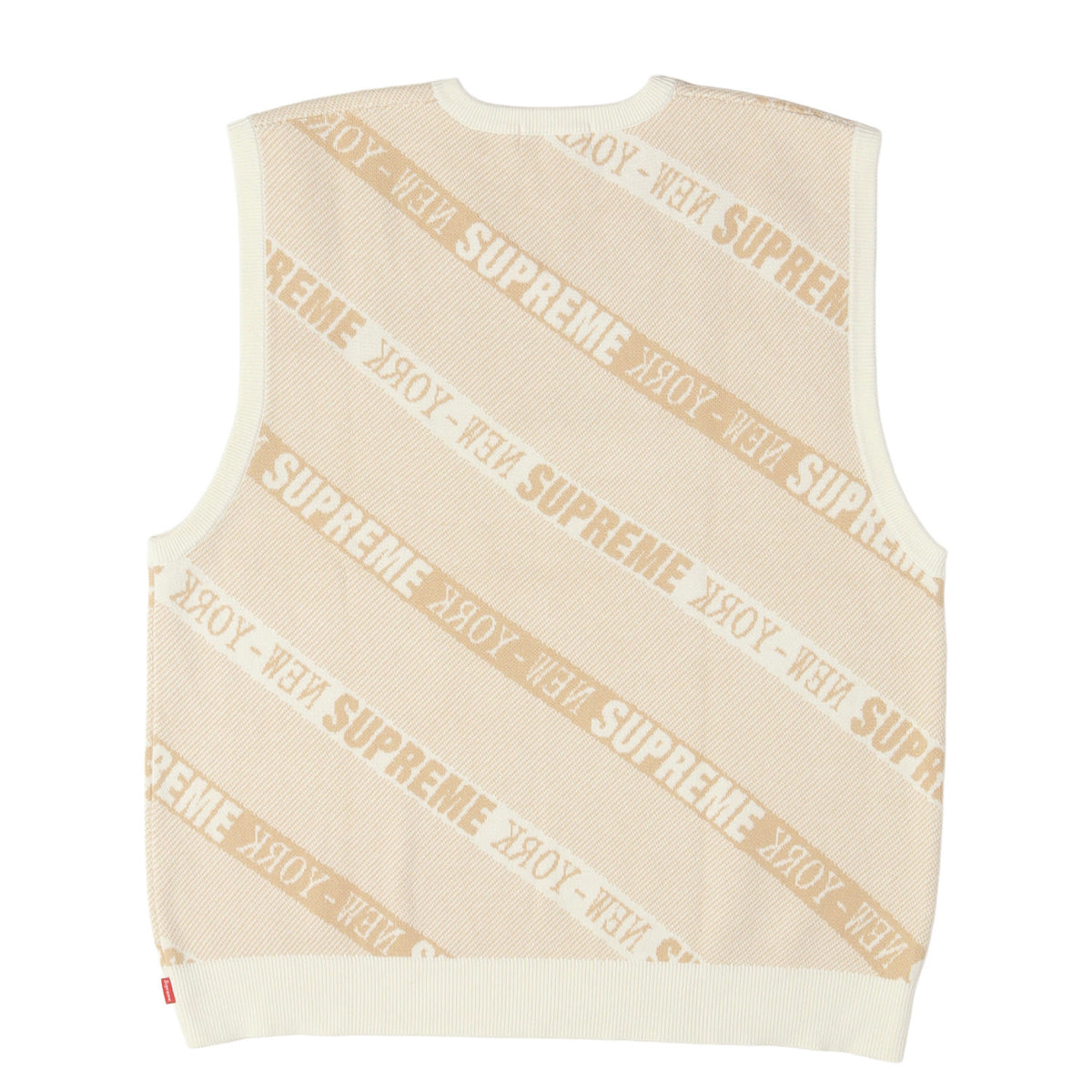 22SS ストライプロゴ Vネック ニットベスト (Stripe Sweater Vest)