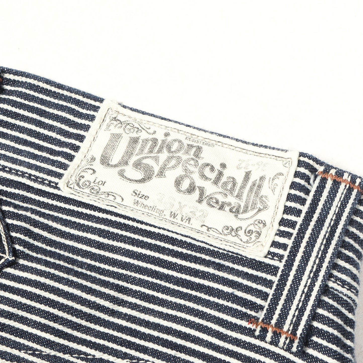 デリックマン ヒッコリーデニム ダブルニー ワークパンツ (UNION SPECIAL OVERALLS DERRICKMAN HICKORY)