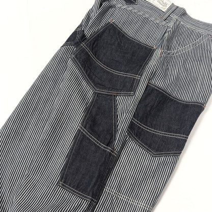 デリックマン ヒッコリーデニム ダブルニー ワークパンツ (UNION SPECIAL OVERALLS DERRICKMAN HICKORY)