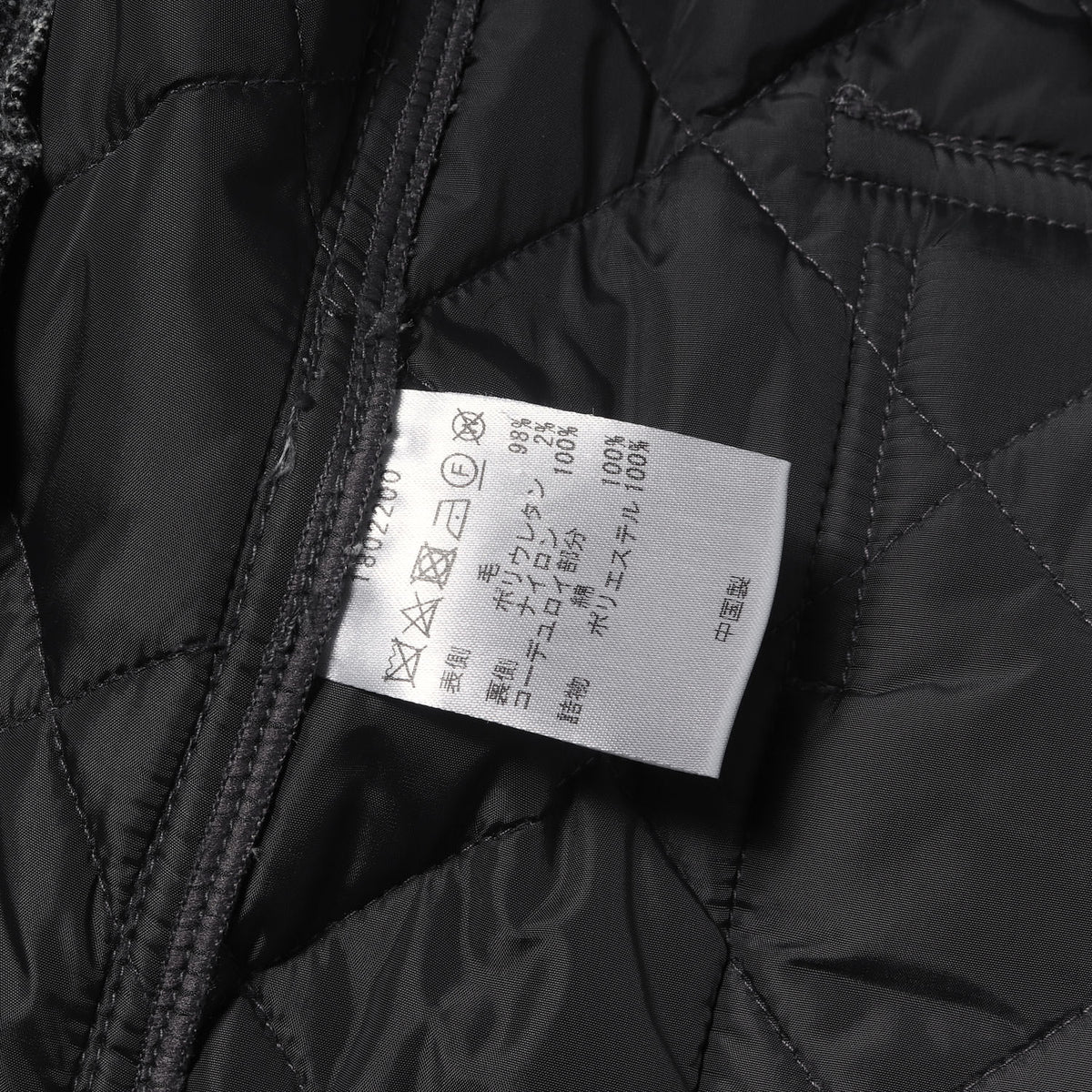グレンチェック キルティング ウール ジャケット