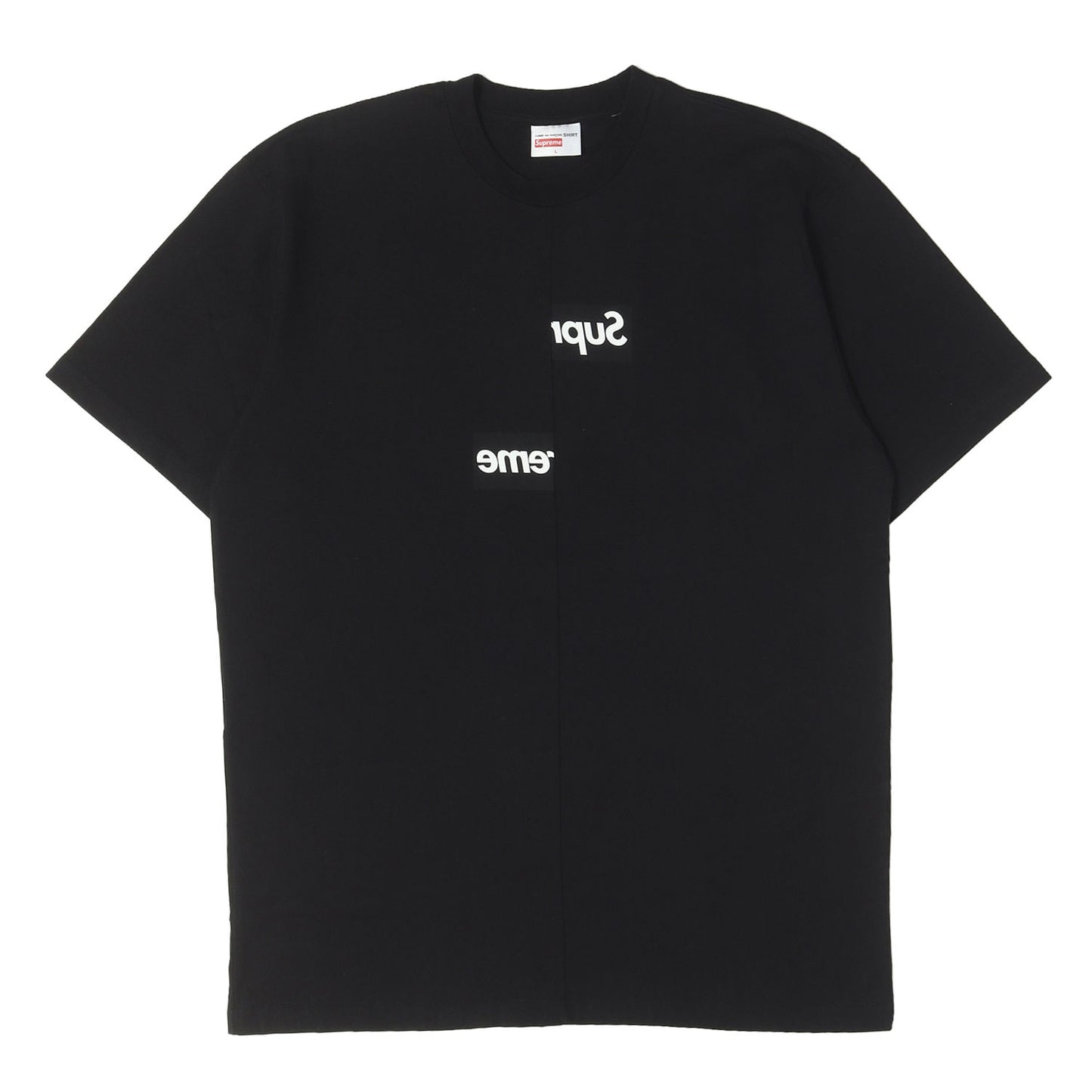 ×COMME des GARCONS SHIRT スプリット BOXロゴ Tシャツ(Split Box Logo Tee)