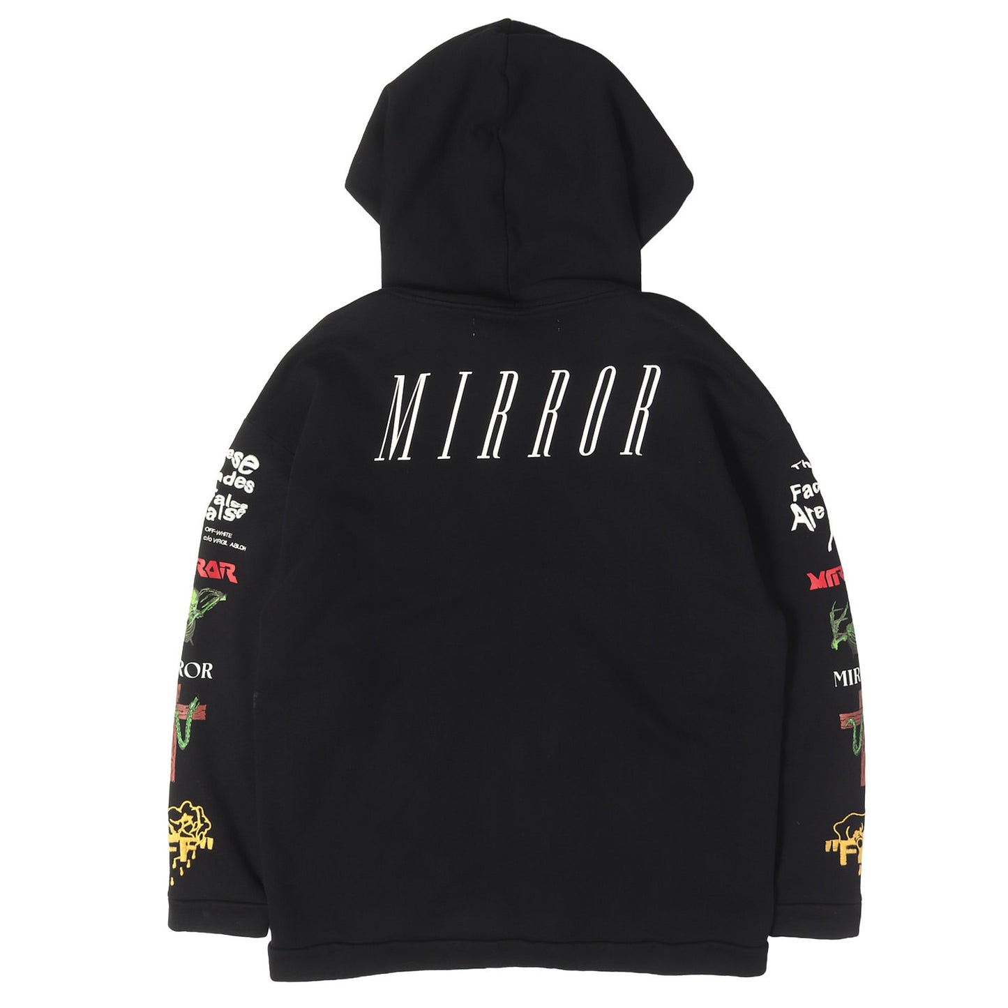 MIRRORロゴ マルチアイコン オーバーサイズ ジップ スウェットパーカー