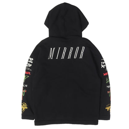 MIRRORロゴ マルチアイコン オーバーサイズ ジップ スウェットパーカー