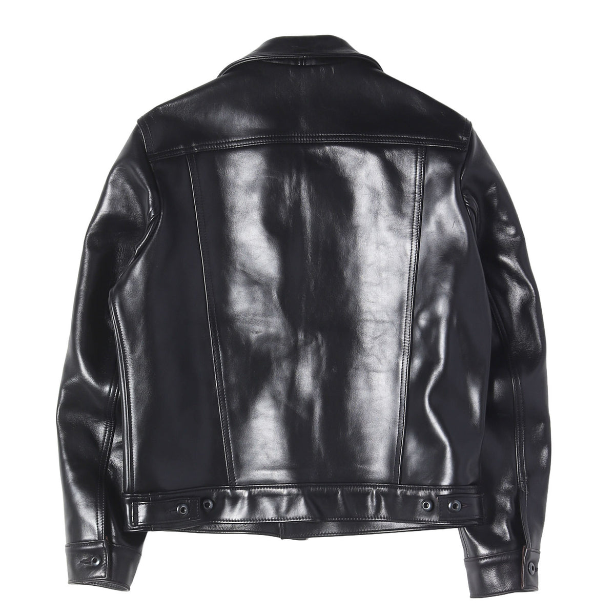 ボーダーブランケット付き ホースハイドレザー メカニック ジャケット (P620H HORSEHIDE MECHANIC'S JACKET)