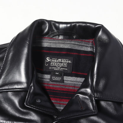 ボーダーブランケット付き ホースハイドレザー メカニック ジャケット (P620H HORSEHIDE MECHANIC'S JACKET)