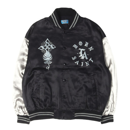 24SS ×BORN X RAISED サテン スタジャン(BR_SATIN JACKET)