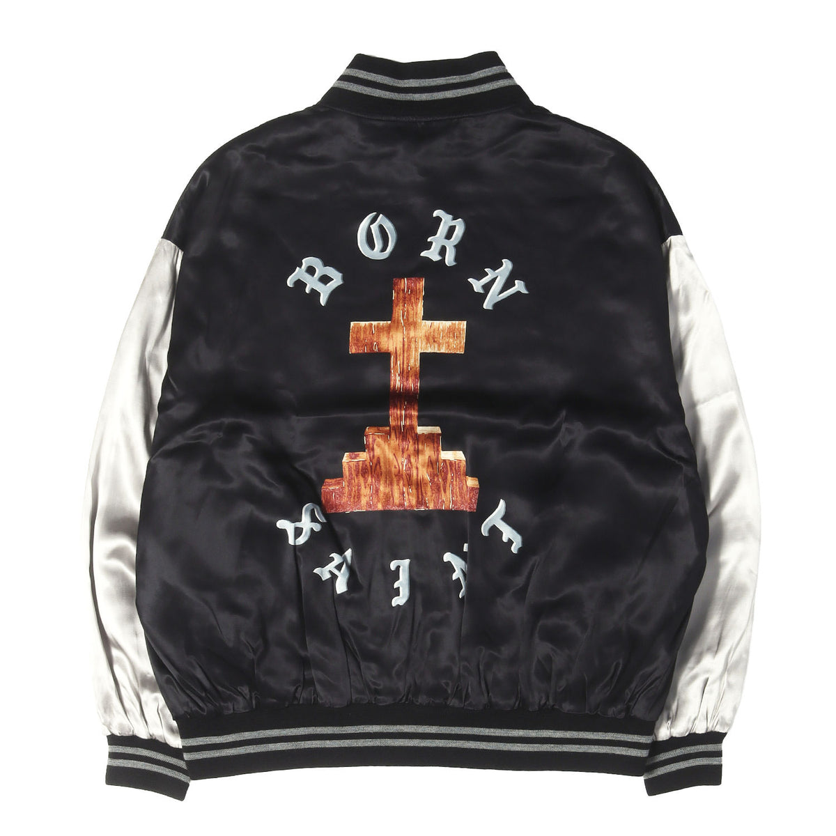 24SS ×BORN X RAISED サテン スタジャン(BR_SATIN JACKET)