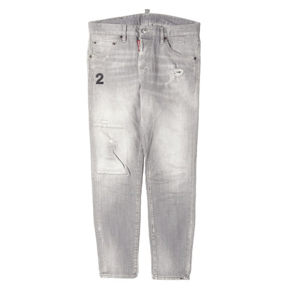 20SS ダメージ加工 ストレッチ スキニー デニムパンツ(Skinny Dan Jean)