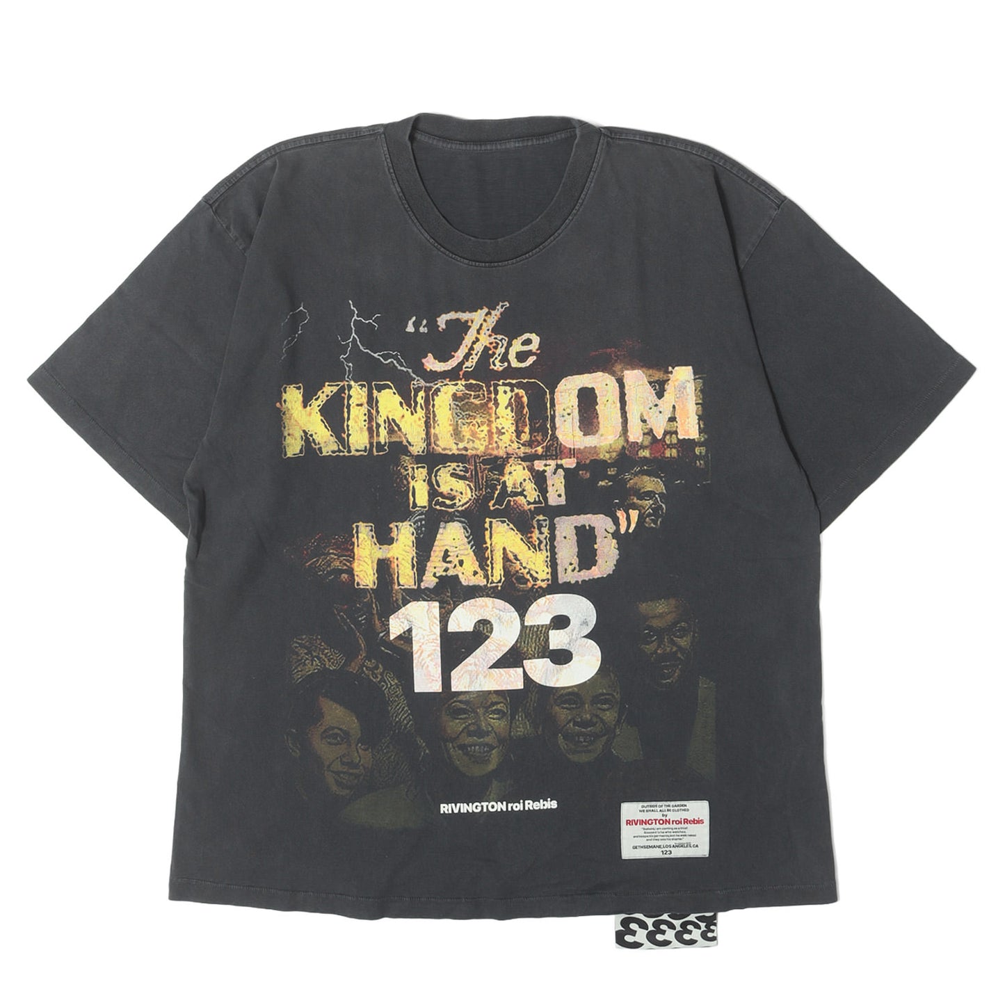 ヴィンテージ加工 グラフィック オーバーサイズ Tシャツ(KINGDOM AT HAND T-SHIRT)