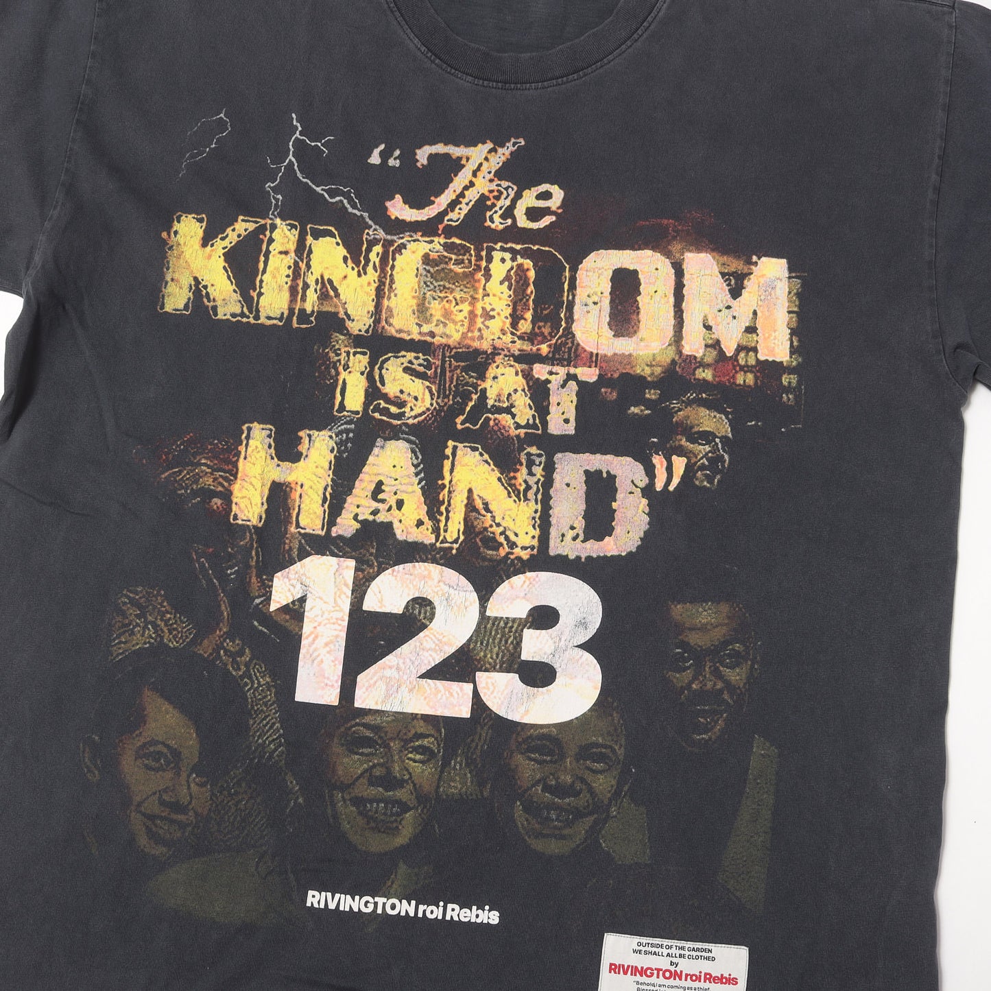 ヴィンテージ加工 グラフィック オーバーサイズ Tシャツ(KINGDOM AT HAND T-SHIRT)