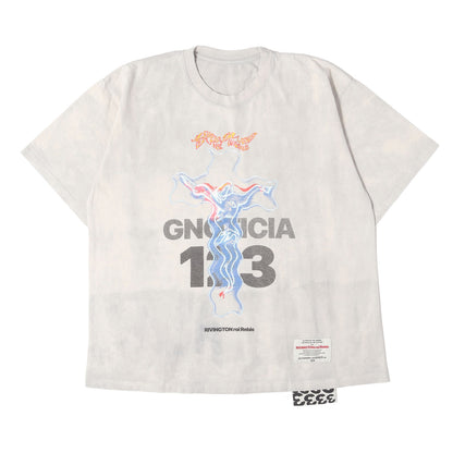 ブリーチ加工 バーニングクロス オーバーサイズ Tシャツ(BURNING CROSS PRINT T-SHIRT)