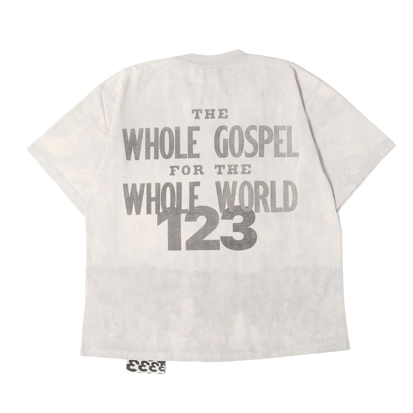 ブリーチ加工 バーニングクロス オーバーサイズ Tシャツ(BURNING CROSS PRINT T-SHIRT)