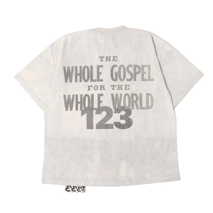 ブリーチ加工 バーニングクロス オーバーサイズ Tシャツ(BURNING CROSS PRINT T-SHIRT)