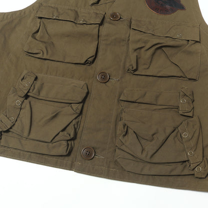 レザーパッチ付き C-1 ミリタリーベスト(OLDROD C - VEST)