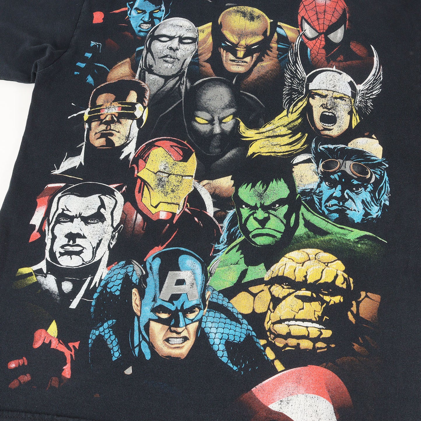 00s MARVEL オールスター キャラクター プリント Tシャツ / アイアンマン ウルヴァリン スパイダーマン など