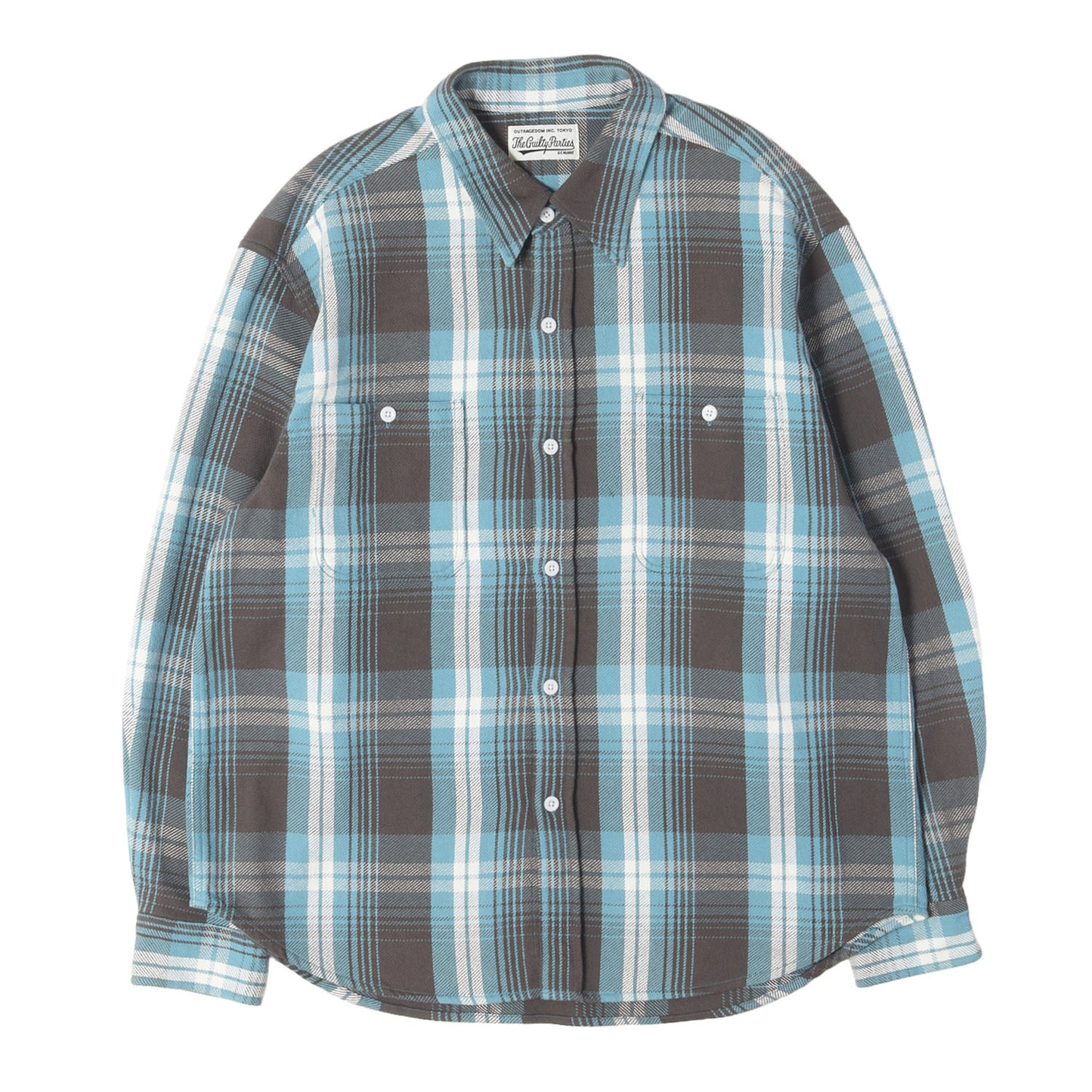 24SS ヘビー チェック フランネルシャツ(FLANNEL REGULAR COLLAR SHIRT)