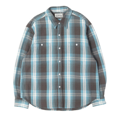24SS ヘビー チェック フランネルシャツ(FLANNEL REGULAR COLLAR SHIRT)