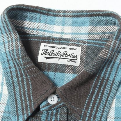 24SS ヘビー チェック フランネルシャツ(FLANNEL REGULAR COLLAR SHIRT)