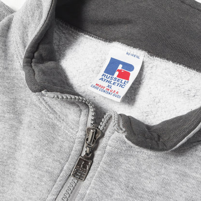 [人気モデル] 90s 無地 立ち襟 ハーフジップ スウェット USA製