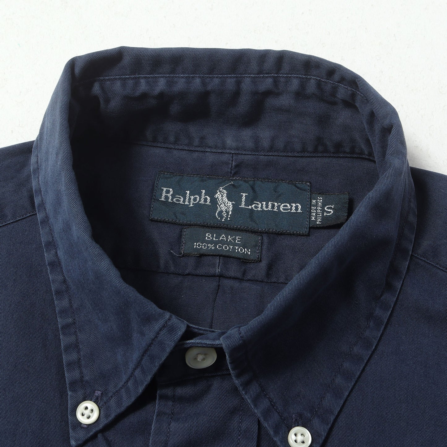 90s ワンポイント刺繍 コットン BD 半袖 ボタンシャツ (BLAKE) RALPH LAUREN