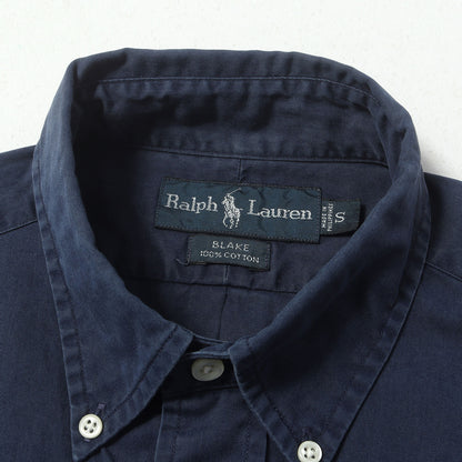 90s ワンポイント刺繍 コットン BD 半袖 ボタンシャツ (BLAKE) RALPH LAUREN