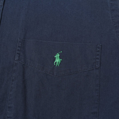 90s ワンポイント刺繍 コットン BD 半袖 ボタンシャツ (BLAKE) RALPH LAUREN