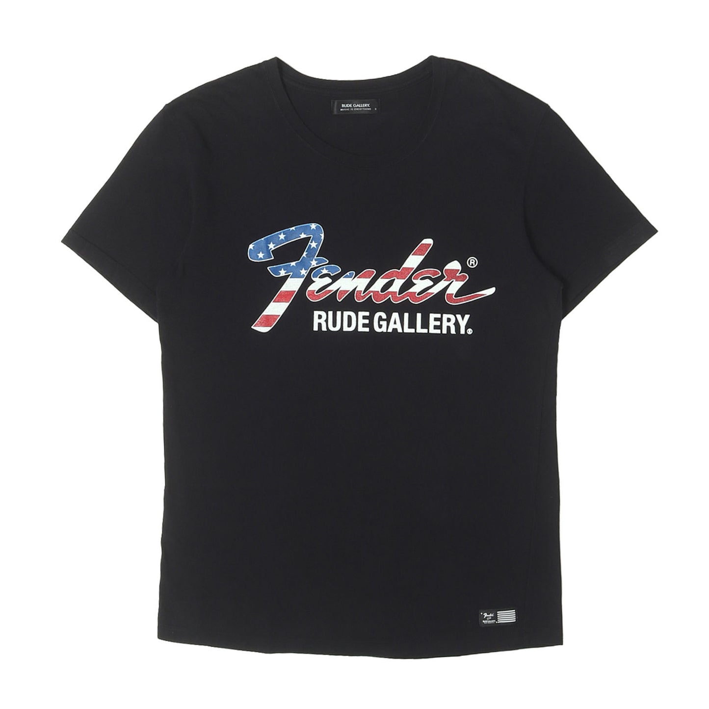 ×Fender 星条旗ロゴ プリント Tシャツ