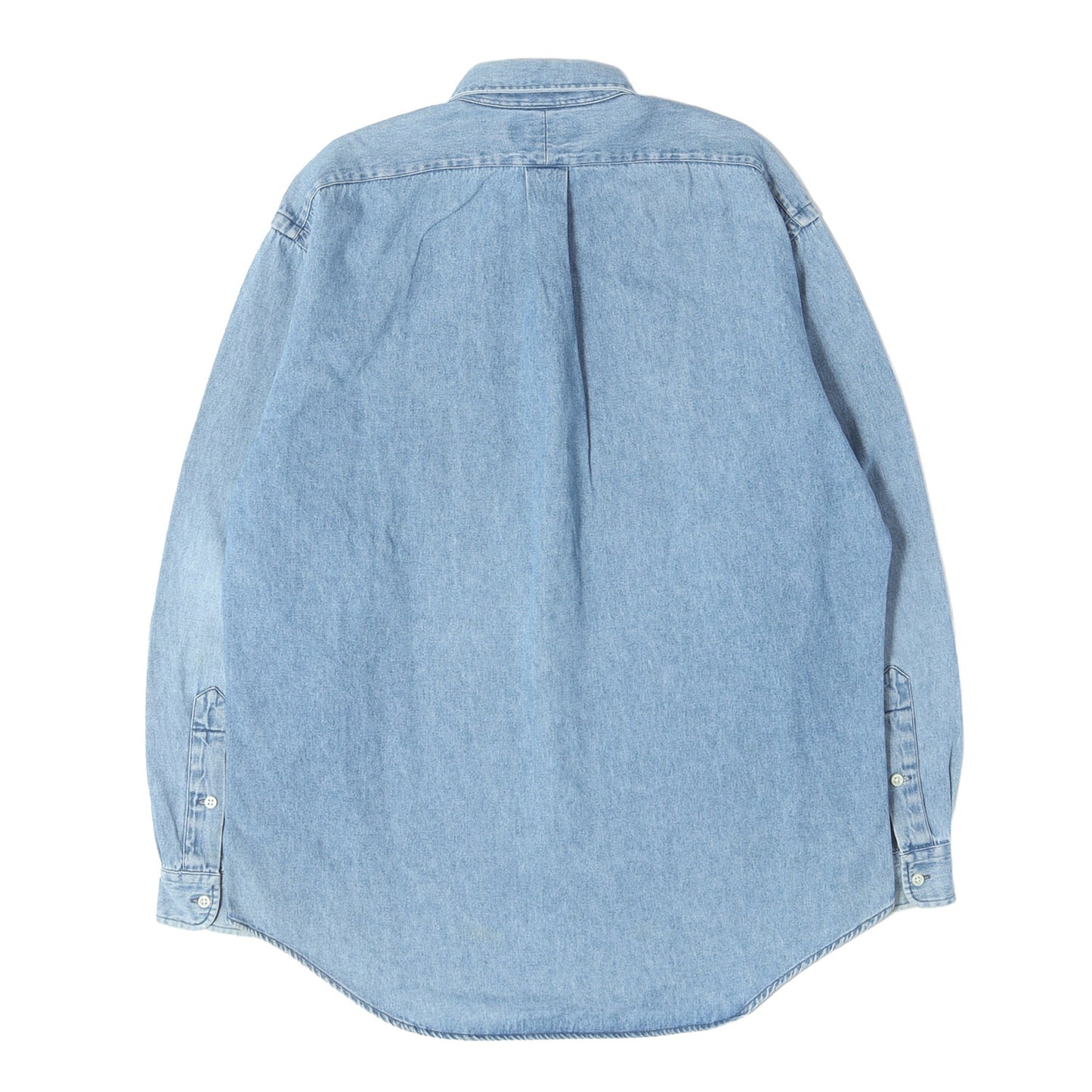 [希少 人気モデル] 90s ワンポイント刺繍 デニム BD ボタンシャツ (BIG SHIRT) RALPH LAUREN